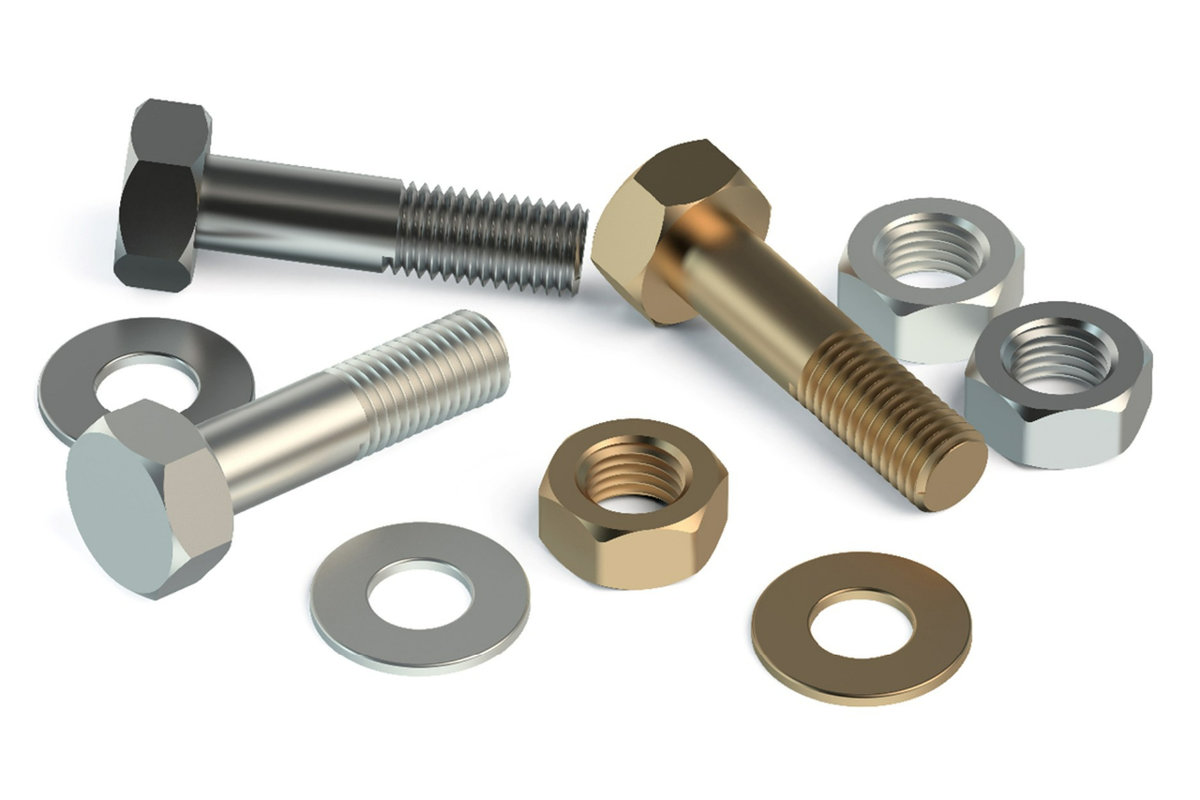 Nut, blots and washers